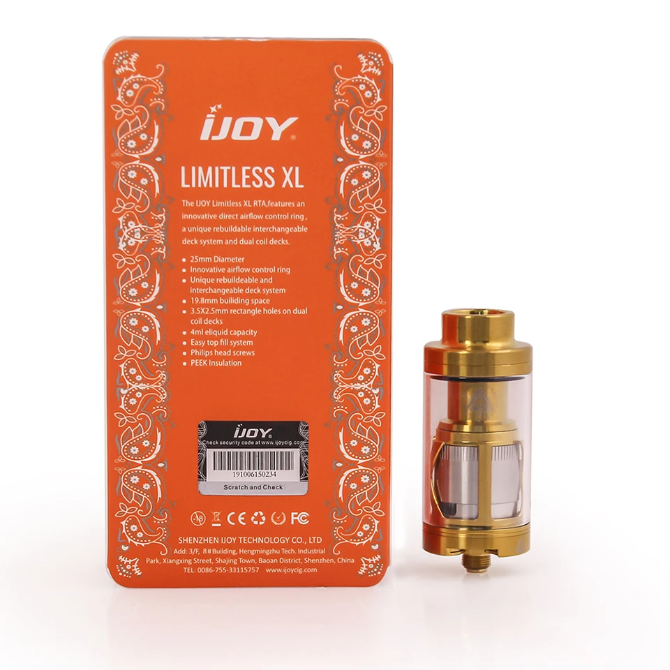 Original IJOY Limitless XL2S Tank Swappable Deck 4ml Capacity XL2S Dual Coil Deck Rebuildable Tank Atomizer VS IJOY EXO XL Tank (2)
