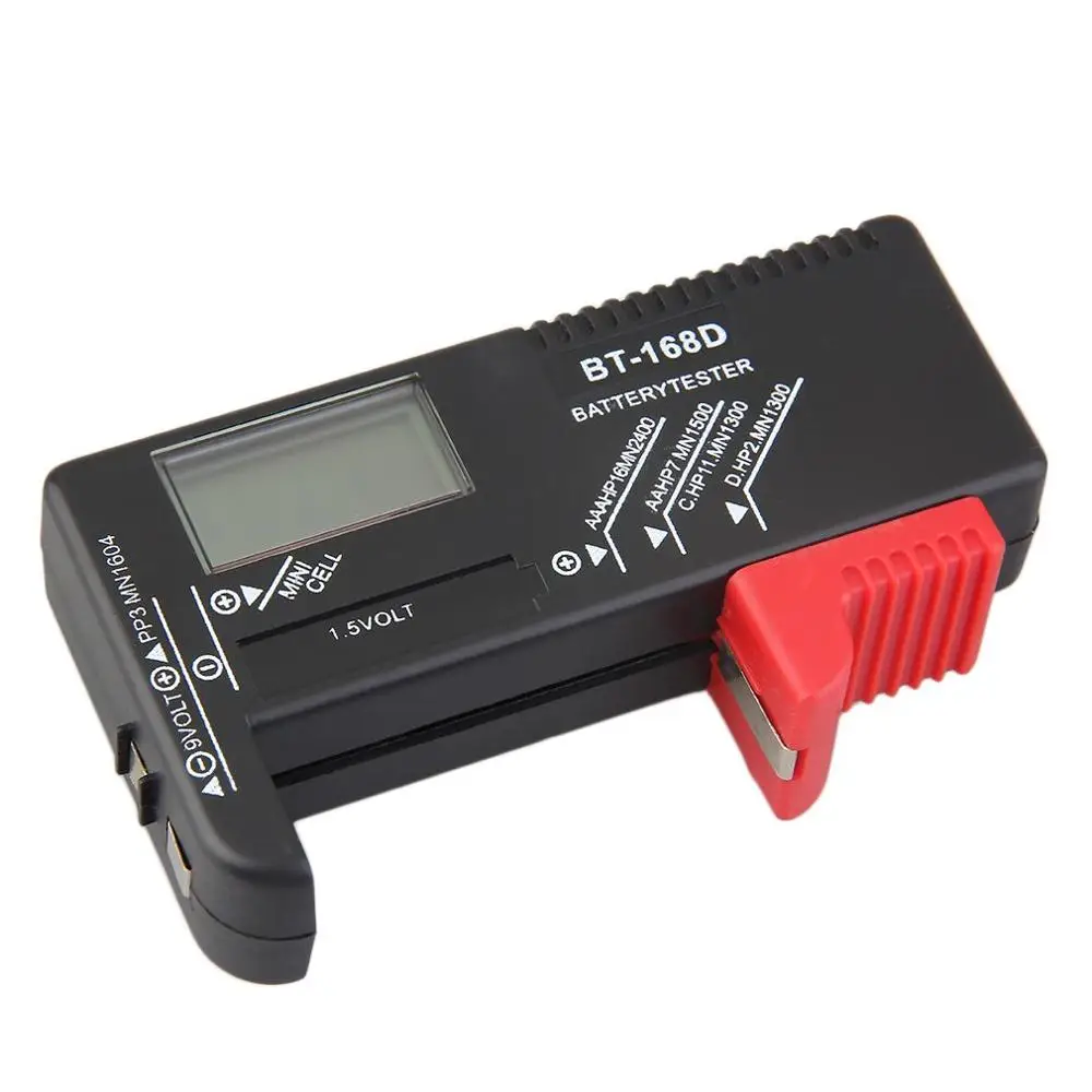 1 шт. AAA AA C D тестер батареи для 9 в 1,5 В и кнопки сотового AAA AA C D BT-168D перезаряжаемая Прямая
