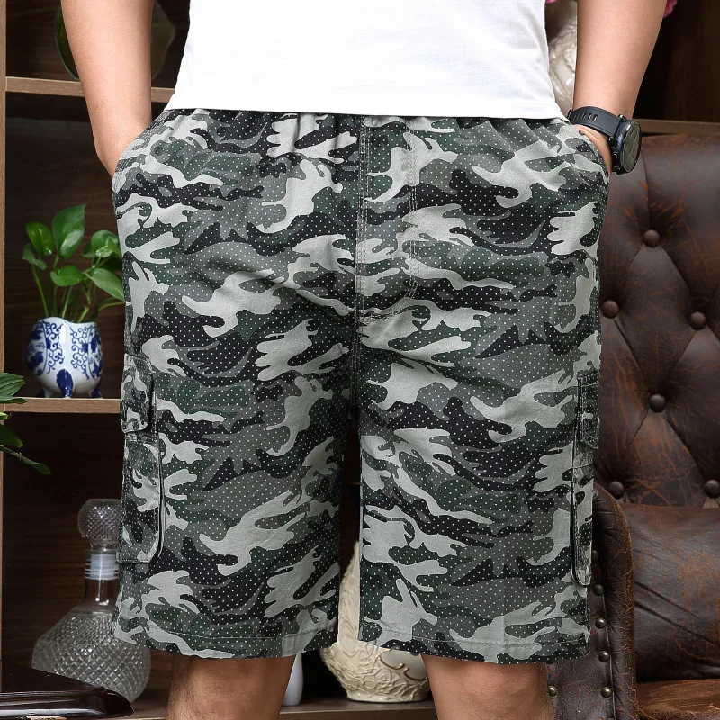 Men's New fashion summer large size camouflage Pure cotton shorts for middle-aged and old people Casual Sport Jogging Shorts Men's New fashion summer large size camouflage Pure cotton shorts for middle-aged and old people Casual Sport Jogging Shorts
