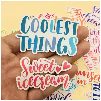 

37Pcs/Set Colorful Common Used Words Sticker DIY Craft Scrapbooking Album Journal Happy Planner Decorative Stickers