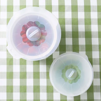 

Stretch Lids-Keeping Food Fresh Silicone Food Cover Reusable Expandable Food Covers To Fit Bowl Covers Kitchen Accessories