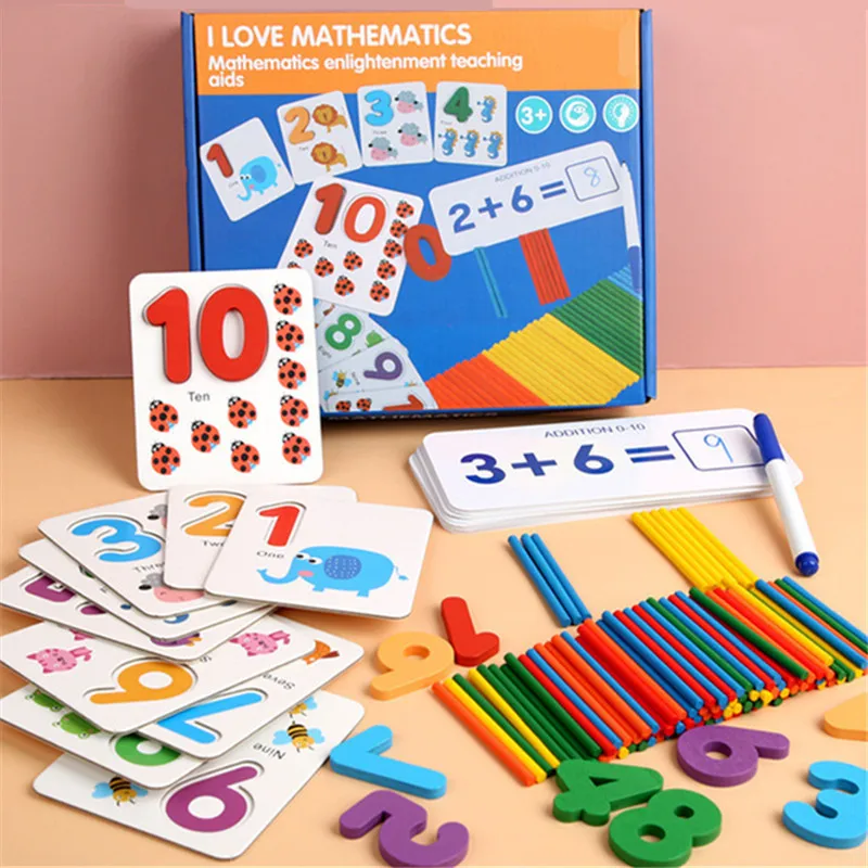 Детская математическая игрушка учебные пособия по математике карточка