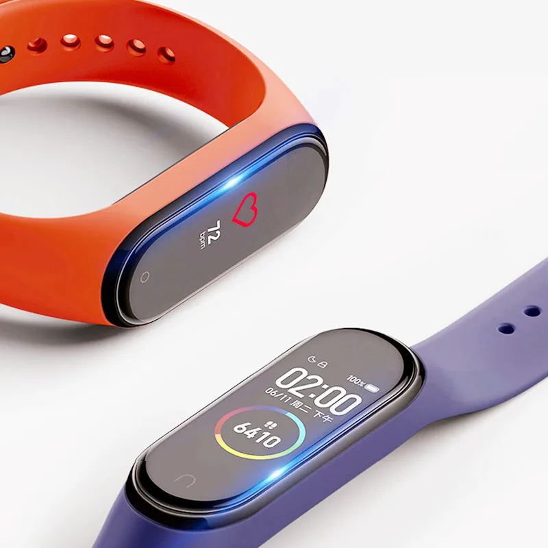 2 шт. Защитная пленка для смарт-часов mi Band 4 взрывозащищенный Glas мягкий чехол пленка для mi band 4 mi band 4 Ремешок Защита экрана