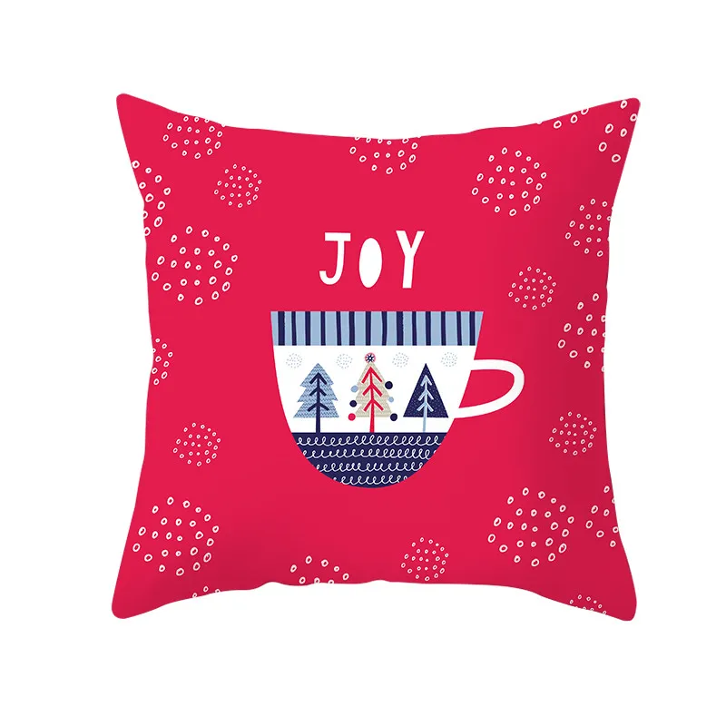 Fuwatacchi Рождественская наволочка для подушки для дивана полиэстер Наволочки черный Санта красный декоративные Чехлы для декоративных подушек грузовик Рождество - Цвет: PC11879
