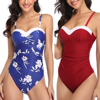 

Sexy Push Up One Piece Swimsuit Women 2020 Halter High Leg Onepiece Monokini Swimwear Swimming Suit For Women Bathing Suits