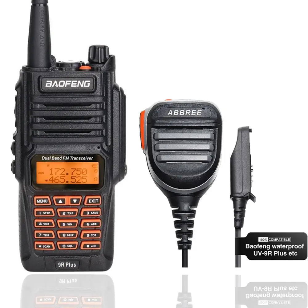 BaoFeng UV 9R Plus Водонепроницаемая рация 8 Вт мощная 136 174 МГц и 400 520 Двухдиапазонная