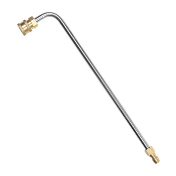 

Washer Gutter Cleaner Attachment,Pressure Washer Gutter Rod For Lance/Wand 1/4 Inch Quick Connect,90 Degrees Curved Rod 14 Inch