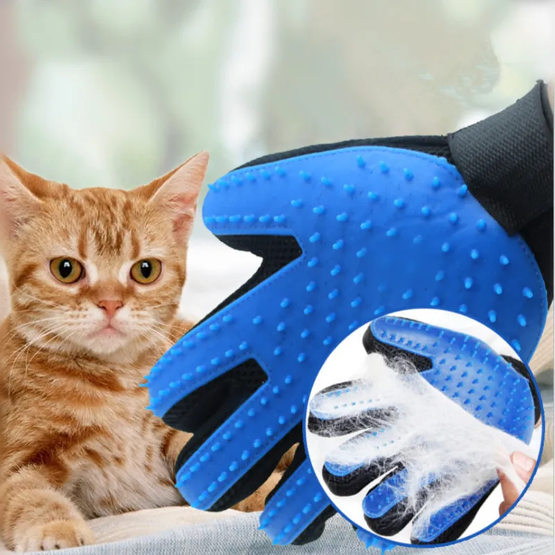 Deshedding Brush Combs Cat Hair Removal Mitts Pet Grooming Glove