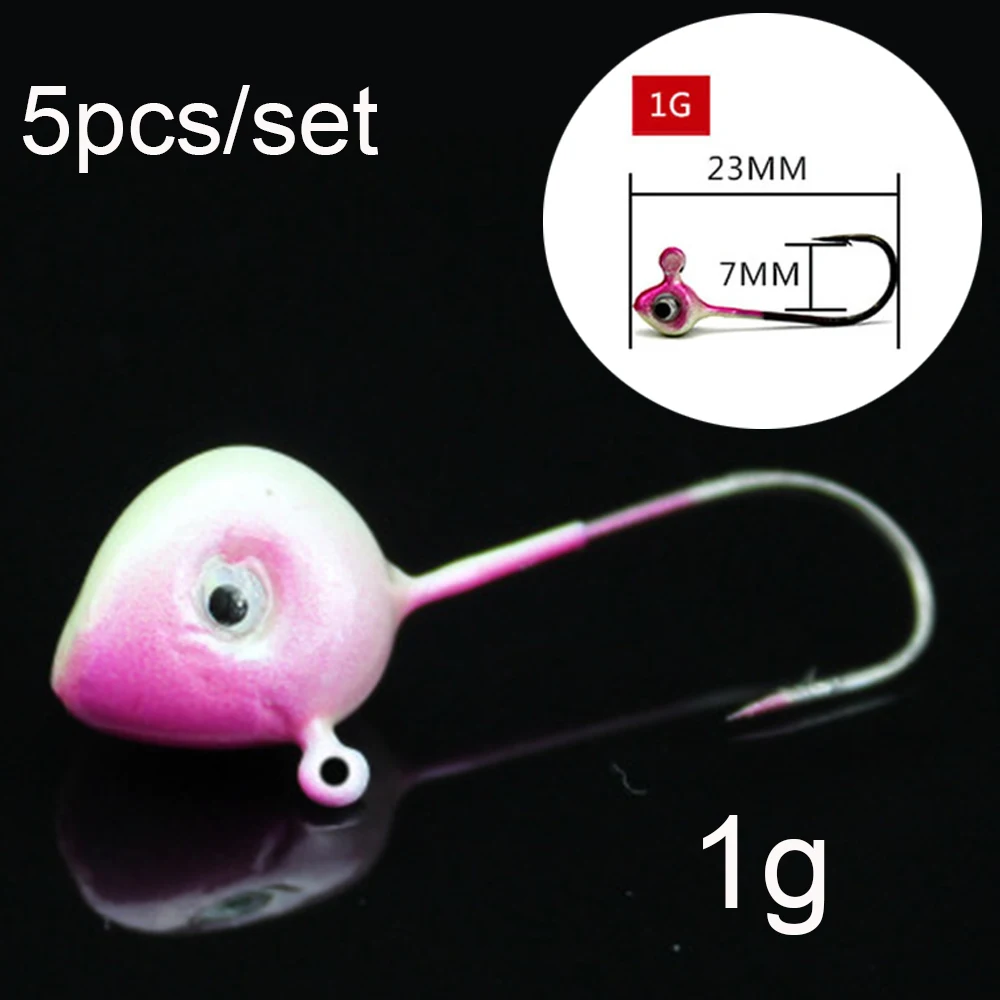 5 шт./партия свинец+ высокоуглеродистая сталь розовый мини крючок для джиггинга искусственная наживка колючая простой рючок для рыбалки рыболовный снасти инструменты