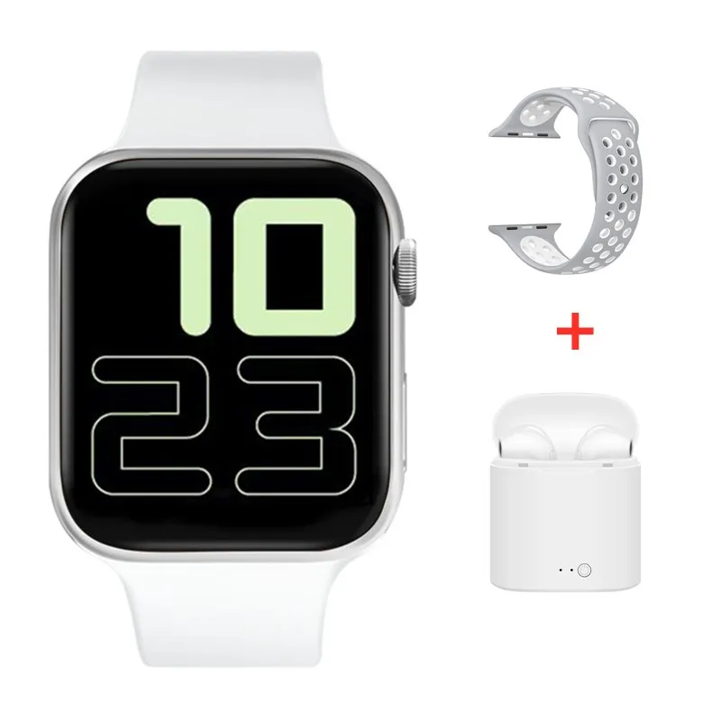 white set 2 IWO 11 gps Bluetooth умные часы 1:1 Смарт часы 44 мм чехол для Apple iOS Android сердечного ритма кровяное давление IWO 10 12 обновление - Цвет: white set 2