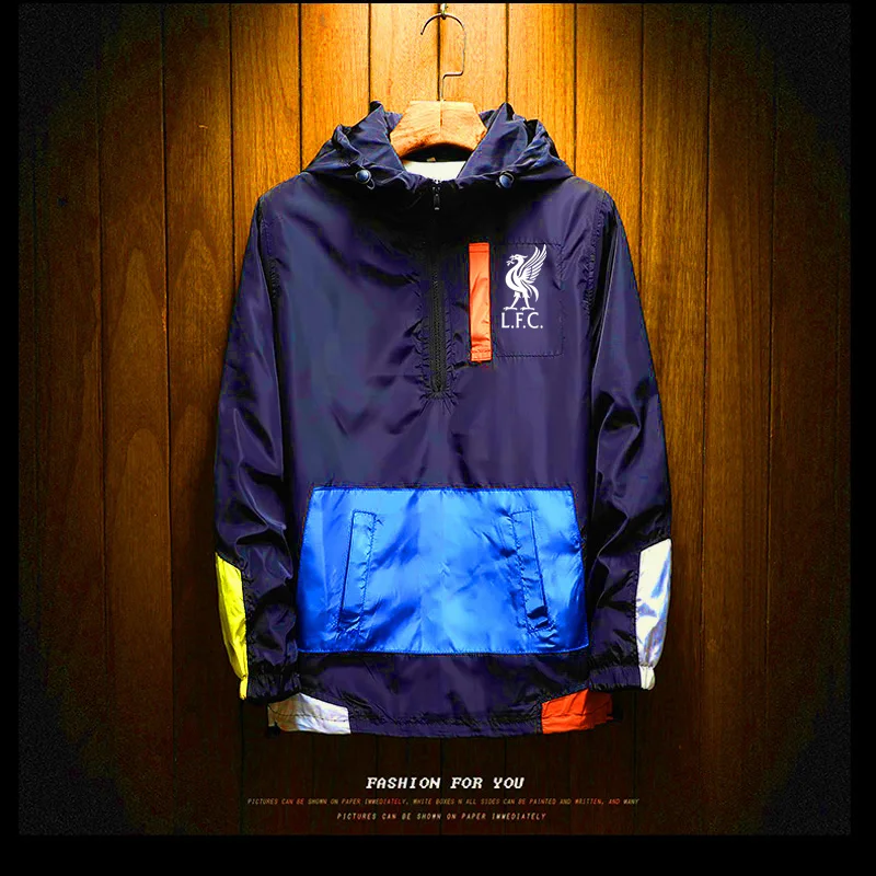 Мужская водонепроницаемая куртка с капюшоном для улицы Ливерпуль, весенняя и осенняя одежда, пародия бренда Nans размера плюс 5XL Giaca Uomo Autum - Цвет: 1