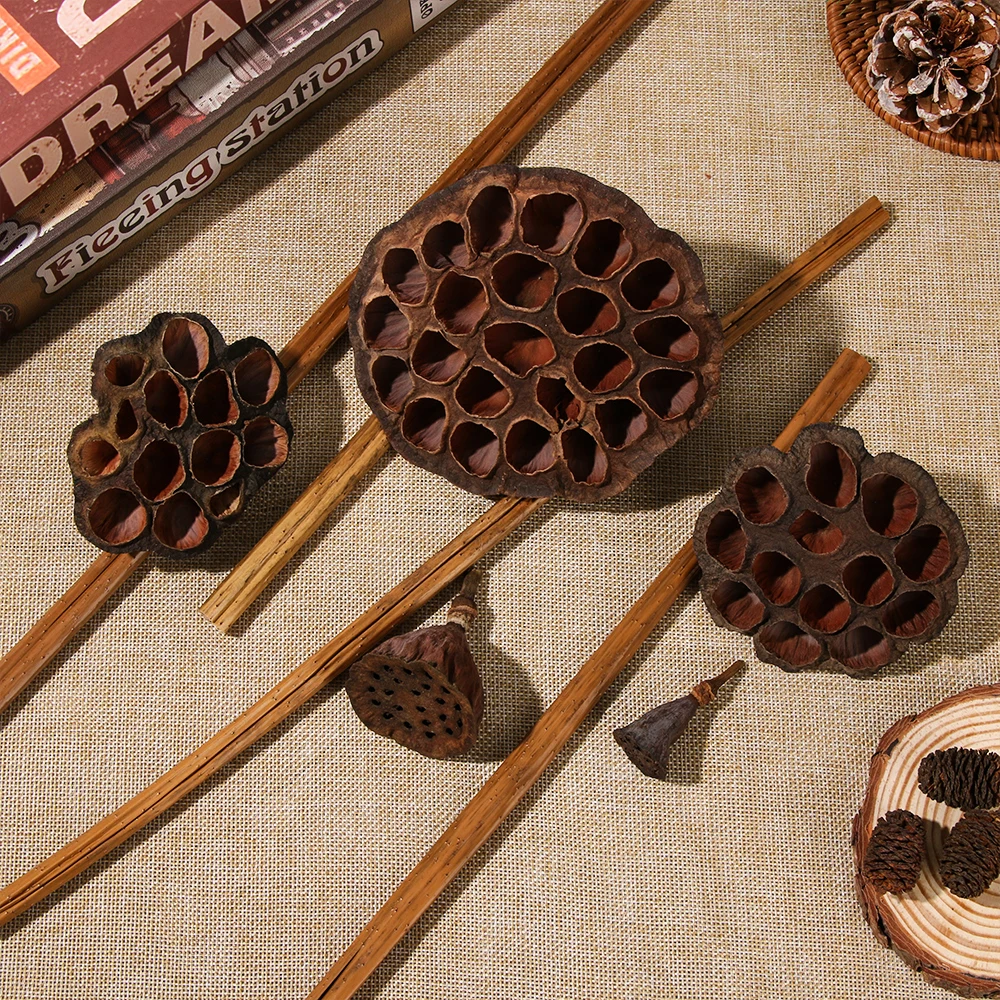 1 шт. Натуральные Искусственные сушеные цветы в форме лотоса для украшения дома, офиса, рукоделия, вечерние принадлежности