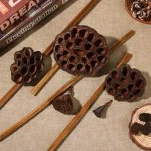 1 шт. Натуральные Искусственные сушеные цветы в форме лотоса для украшения дома, офиса, рукоделия, вечерние принадлежности