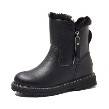 

Genuine Leather Platform Shoes Women's Ankle Boots Woman 2020 Snow Boots Women's Winter Shoes Woman Booties Zipper Boot Female