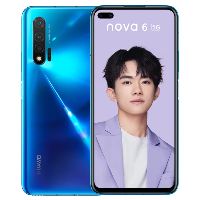 6,57 дюймов huawei Nova 6 мобильный телефон Kirin 990 Восьмиядерный 40 Вт huawei SuperChager Android 10,0 Google Play