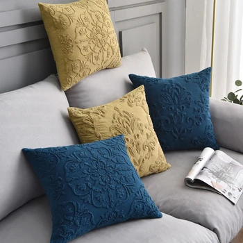 

45x45cm Nordic Fashion Polyester Cotton Handmade 3D Embroidery Sofa Cushion Cover