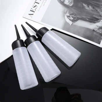 

3PCS Hair Dye Bottle Portable Professional Durable Plastic Dyeing Bottle Color Applicator Dispensing Bottle for Salon
