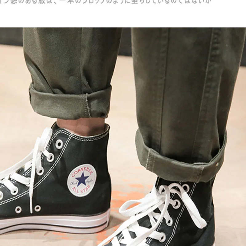 Черный бренд моды оверсайз Streetwear уличная Мужская брюки Харадзюку с свободным досугом стежка эластичность Сращивание прямой крой брюки
