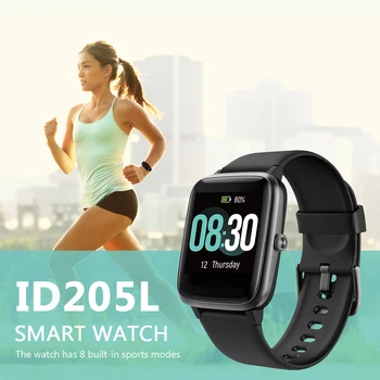

ID205L 1.3" Smartwatch 5ATM Waterproof Heart Rate Sleep Monitor Pedometer Smart Watch Fitness Tracker for iOS Android