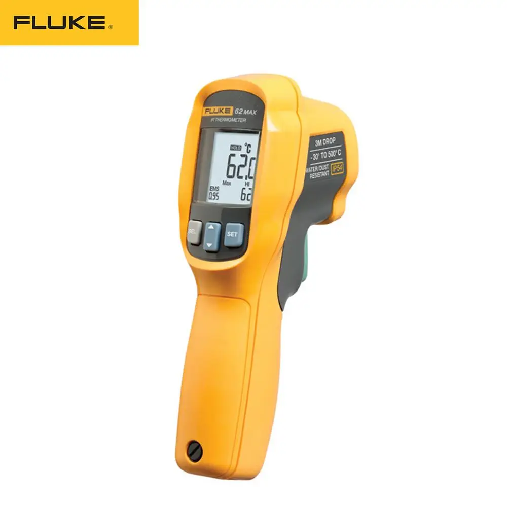 Fluke 62 MAX ИК термометр, Бесконтактный цифровой лазерный инфракрасный термометр метр пирометр