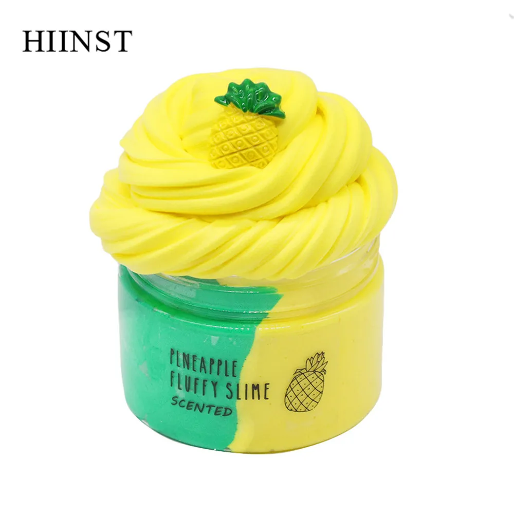 HIINST, рождественские игрушки, сделай сам, слизи, ананас, грязь, фрукты, мягкая игрушка для снятия стресса, подарок для детей, для взрослых, ароматизированный Лизун, снимает стресс, игрушки - Цвет: Green B