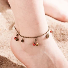 Hot summer retro style imitation fruit Women anklet bracelet personality ethnic style leg chain girl barefoot chain jewelry Gift