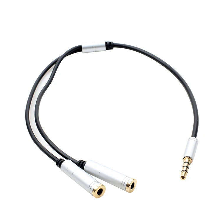 2019 Splitter Headphones jack 3.5 mm Stereo Audio Y-Splitter 2 Female to 1 Male Cable Adapter microphone plug for Earphone | Электроника