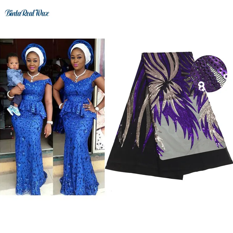 New Bazin Riche African Lace Embroidered Dresses for Women Plus Size Dashiki Women Vestidos African Clothing WY2307 - Цвет: 2