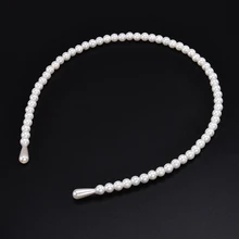 Белые жемчужные Модные женские ободок для волос лента элегантная повязка на голову украшения для волос аксессуары для волос De Novia Para El Cabello