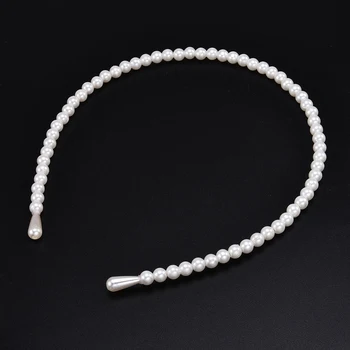 

White Pearl Fashion Women Hair Hoop Hair Band Elegant Headband Hairband Jewelry Hair Accessories De Novia Para El Cabello