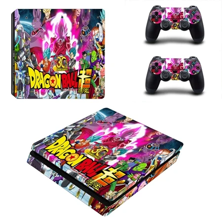 Dragon Ball Super PS4 тонкая наклейка для консоли playstation 4 и 2 контроллеров PS4 Slim Skins виниловые наклейки - Цвет: YSP4S-0692
