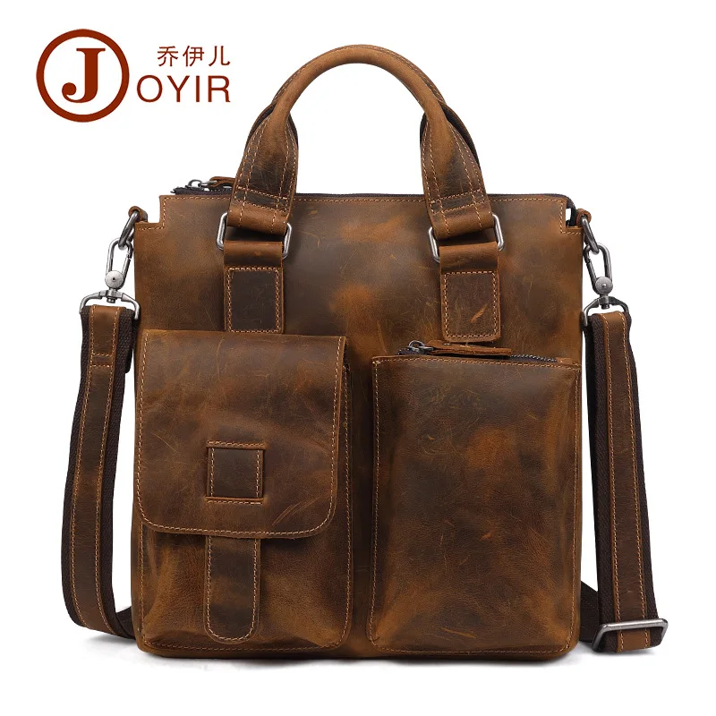 

Retro Men's Handbag Casual Business Men's Leather Tote Bag Fashion Shoulder Crossbody Bag