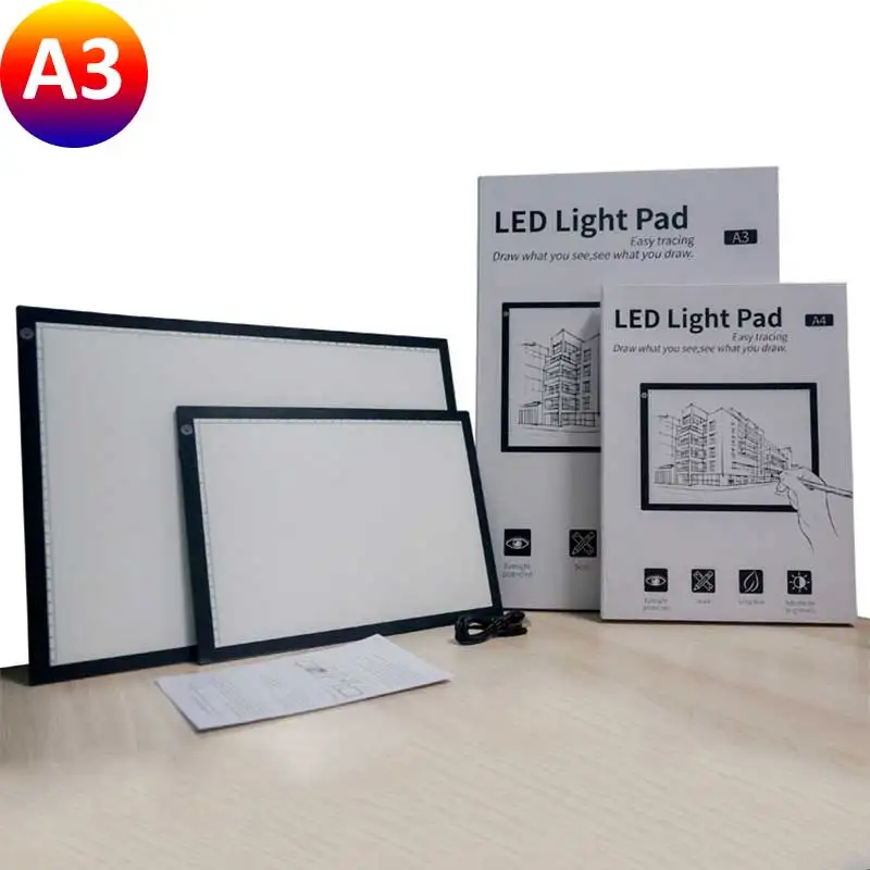 

A3 super thin led tracing pad with scale touch on/off led light pad artcraft light box for drawing