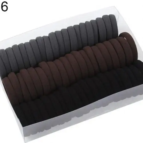 Style6 60pcs 40/60 шт. для девочек разных Цвета высокоэластичные Бесшовные повязка для волос резинки для хвостика держатель инструмент для укладки волос разных Цвет высокое - Цвет: Style6 60pcs