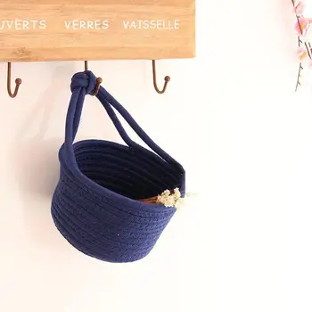 

Household Storage Basket Nordic Cotton Rope Thread Box Wall S Home Woven Organizer Door Hanging Decoration W9T9 Hanging Sun