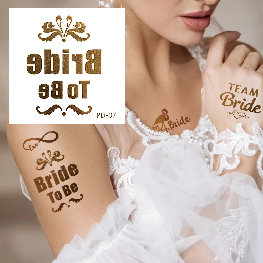 Buy 12 X Rose Gold Metallic Foil BRIDE & BRIDE TRIBE Temporary Tattoos /  Bridesmaid Gifts / Bachelorette Tattoo / Hen Party Tattoo / Bride Gifts  Online in India - Etsy