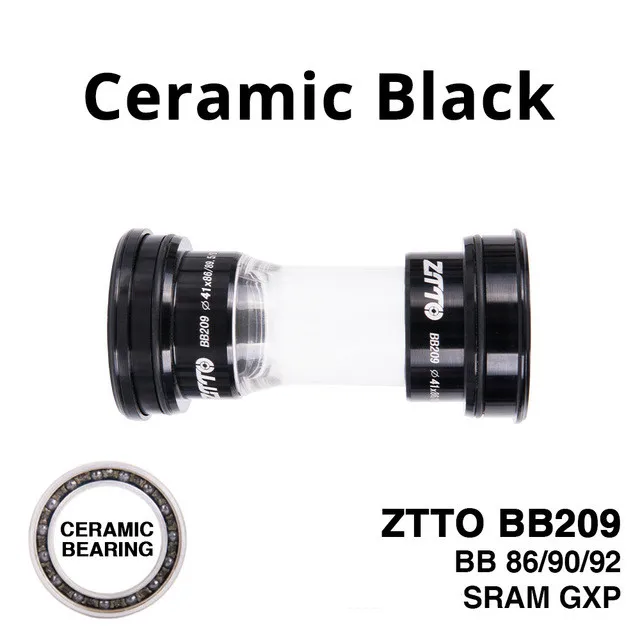ZTTO керамический Нижний кронштейн BB209 BSA68/73 BB86 пресс подходит для дорожного горного велосипеда 24 мм Картер Sram GXP керамический Нижний Кронштейн - Цвет: ceramic black