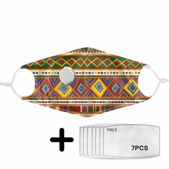 

Classic African Pattern Print Masks Mouth Protect Dust PM2.5 Filter Mask Anti-Dust Adjustable Earloop for Adult Kids Women Girls