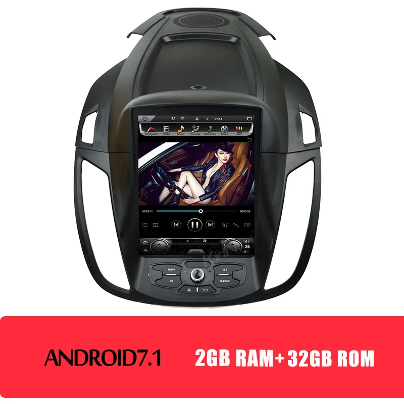 Android Car Radio KiriNavi вертикальный экран Tesla стиль автомобильный dvd-плеер на основе Android для Ford Kuga Escape автомобильный мультимедийный Авто gps навигация 4G 2013 - Цвет: Android Car Radio