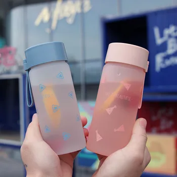 

Creative Brief Transparent Glass with Rope Borosilicate Resistant To High Temperature 300ml Portable Outdoor Travel Water Bottle
