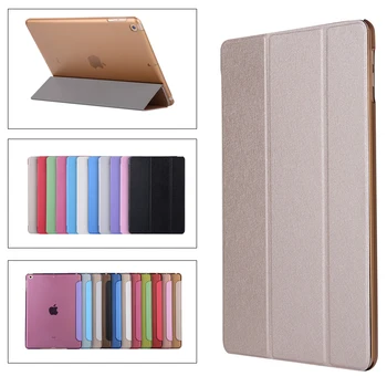 

Slim 3 fold transparent hard + pu Case for Apple ipad 7 7th 10.2" A2200 A2198 A2232 Tablet cover Stand tablet Case + film