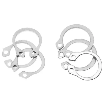 

120Pcs Stainless Steel Stainless Steel E Clip Washer Assortment Kit Circlip Retaining Ring For Shaft Fastener 9mm-14mm