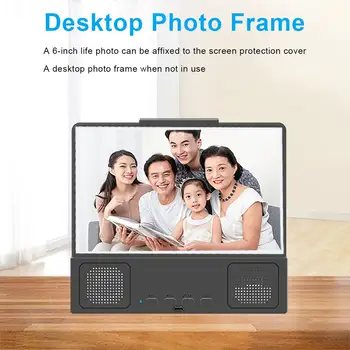 

8 inch Newest 3D Screen Magnifier with Bluetooth Speaker Movies Amplifier for IOS Android Phones Mobile phone Stand For iphone