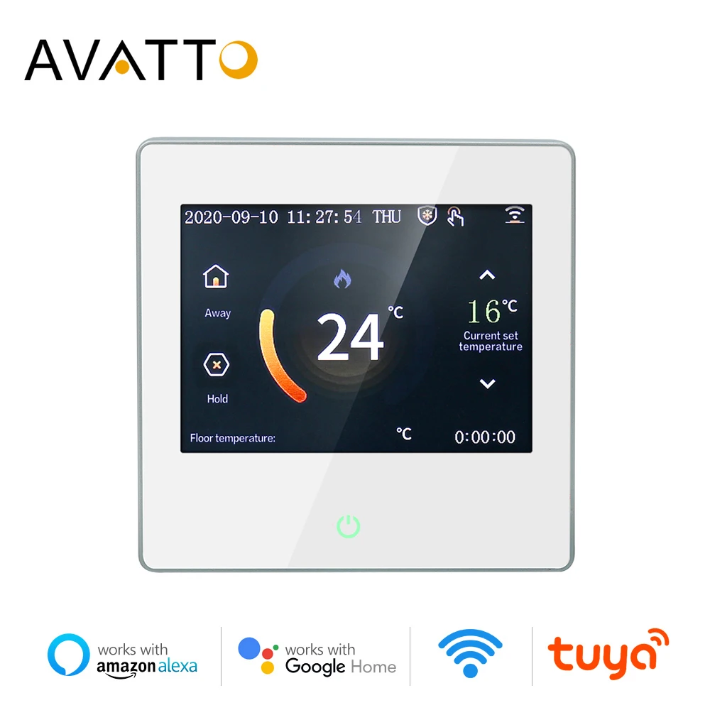 AVATTO Smart WiFi Thermostat Temperature Controller Water Electric Floor Heating Water Gas Boiler with Tuya APP Remote Control