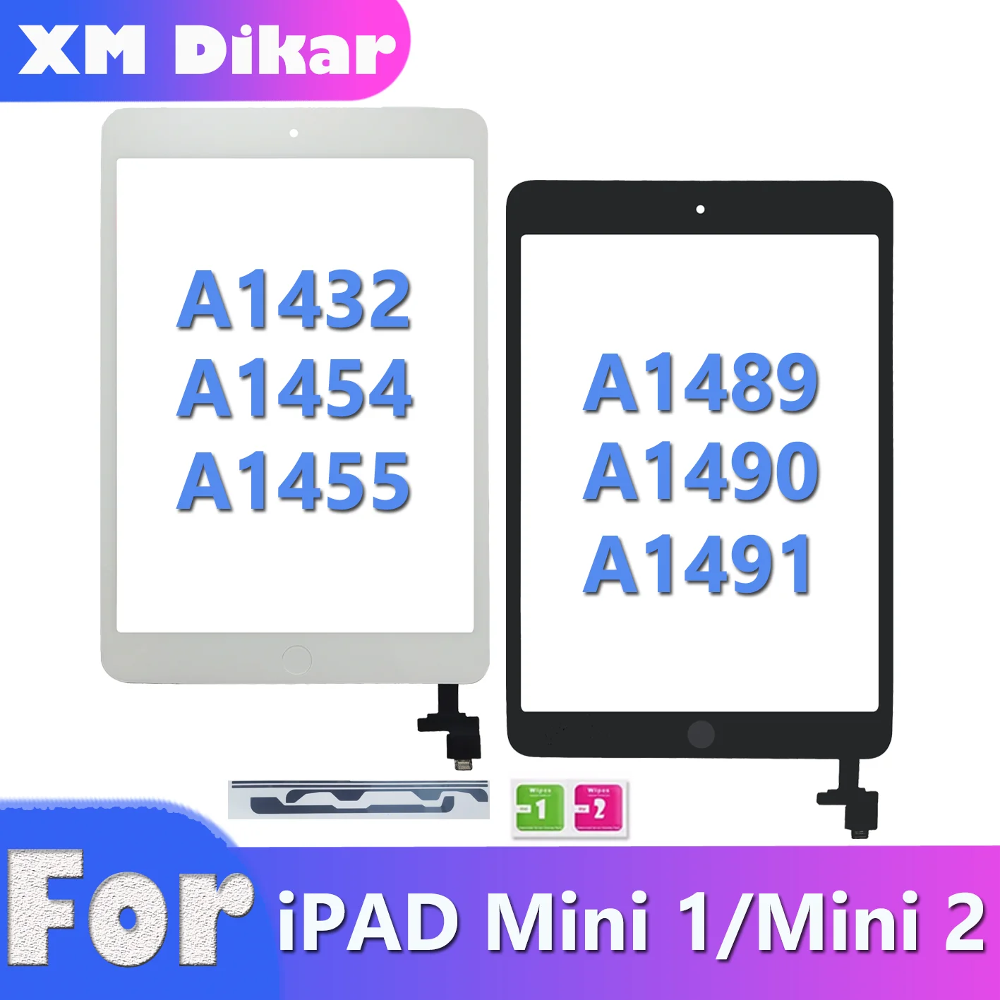 Сенсорный экран для iPad Mini 1 A1432 A1454 A1455 2 A1489 A1490 A1491 дигитайзер с сенсорным экраном и