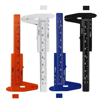 

DIY 80mm Mini Plastic Sliding Double Scale Vernier Caliper Depth Diameter Measure Tool Measuring Ruler Micrometer Dropshipping