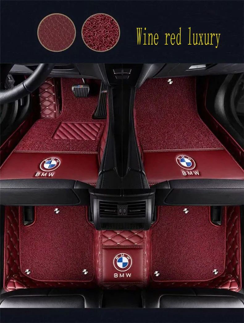 

Car floor mats with Logo/Brand Logo for BMW Z4 E85 E89 Leather heavy duty 5D car styling all weather carpet liners(2002-now