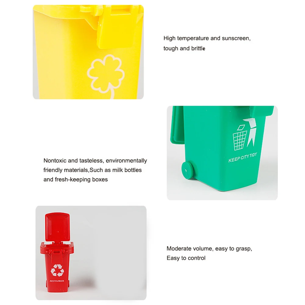 3 шт./компл. яркий Цвет детская пуш-ап игрушка Пластик мусоровозы мини грузовик для мусора разные цвета моделирование игрушечная мебель подарок