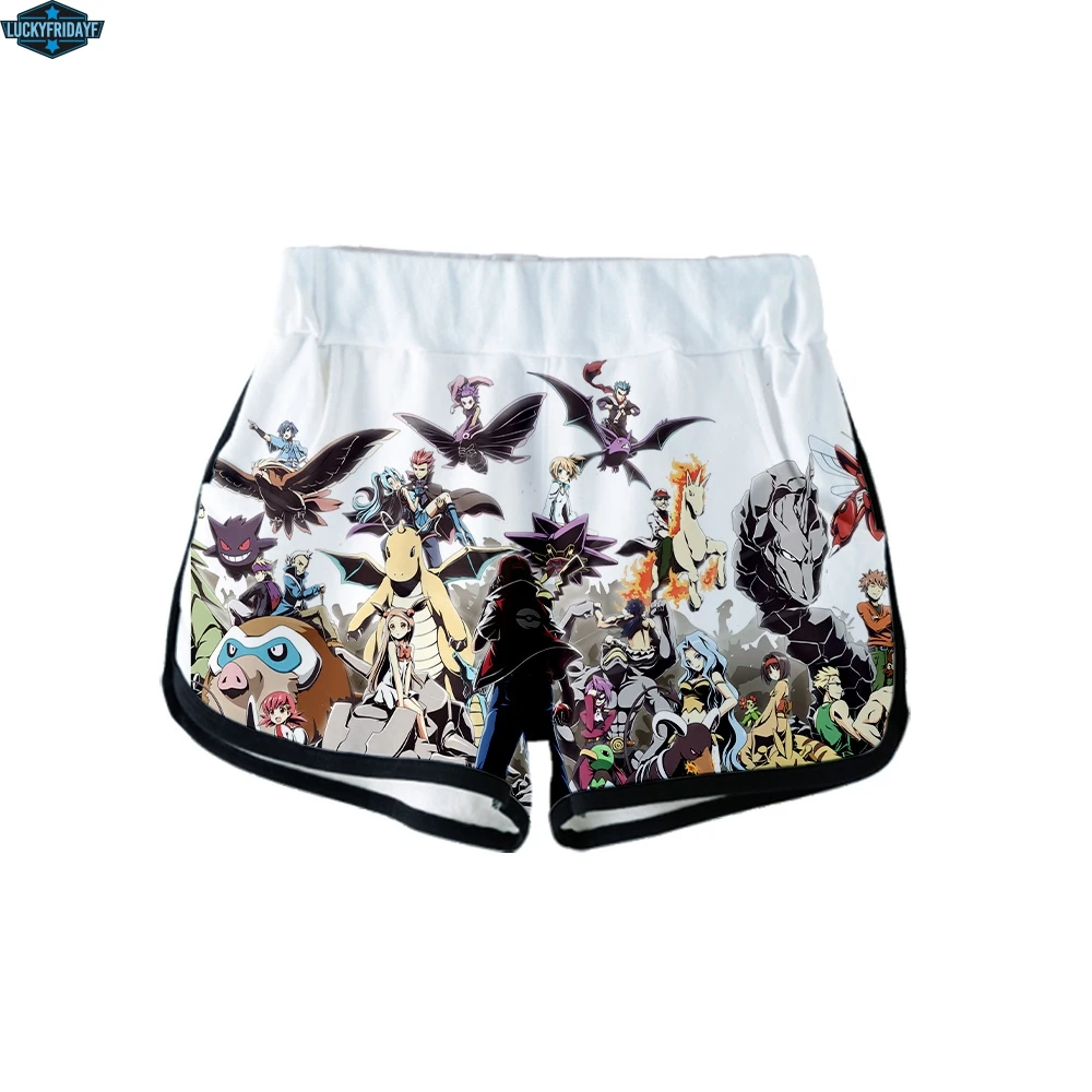 Модный бренд Pokemon 3D модные повседневные шорты Популярные Аниме шорты с эластичной талией для женщин хлопок 3D эксклюзивный хит лета