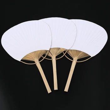 

30 pcs/lot wedding White Paddle Fan for wedding decoration